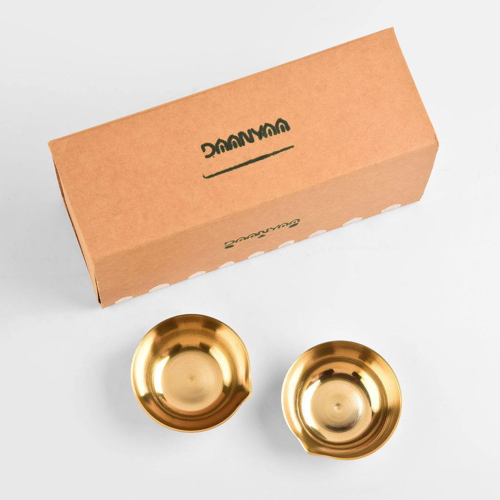 Two Brass Diyas (2.5