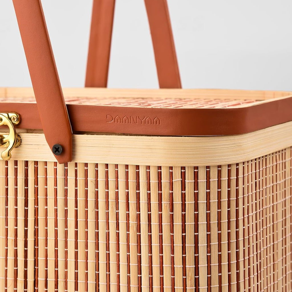 Premium Handmade Bamboo Picnic Basket