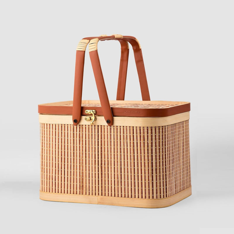 Premium Handmade Bamboo Picnic Basket