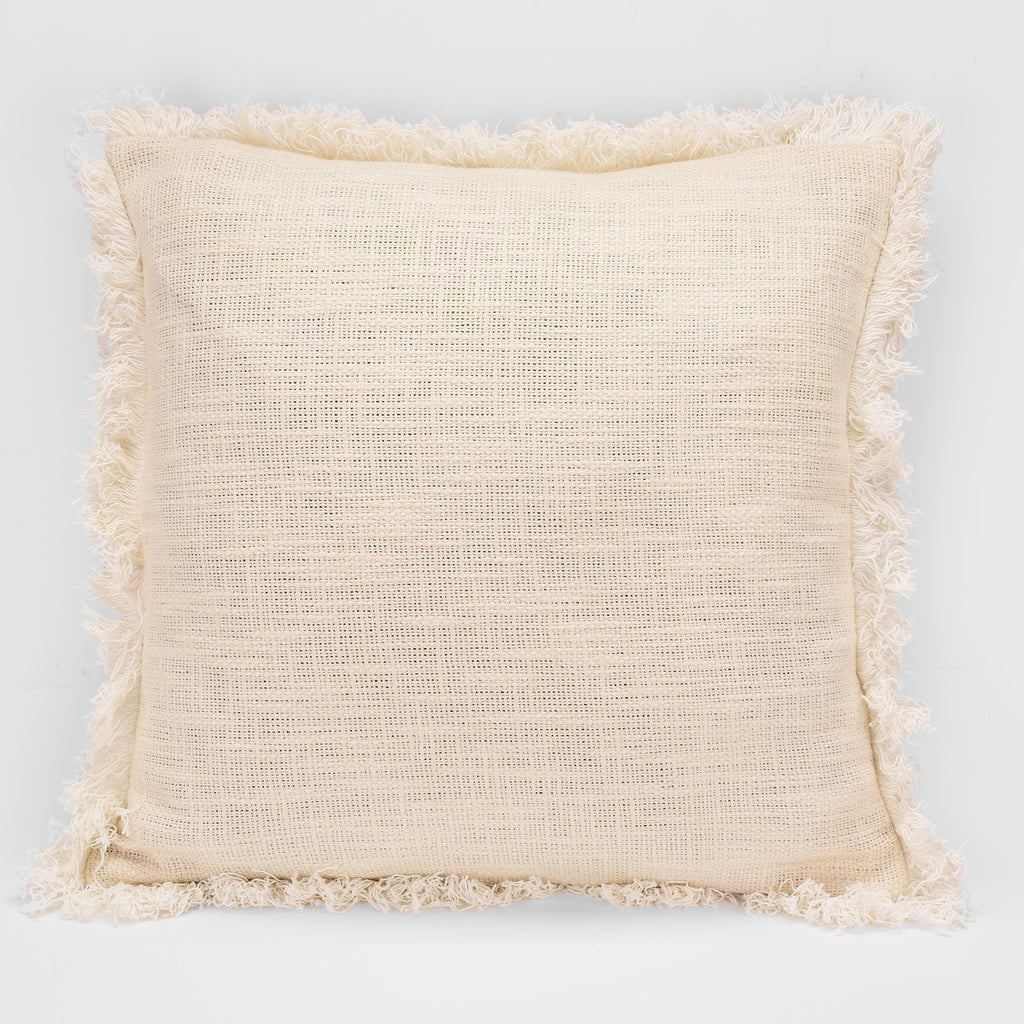 Christmas Themed Embroidered Cotton Cushion Cover - White (Set of 2)